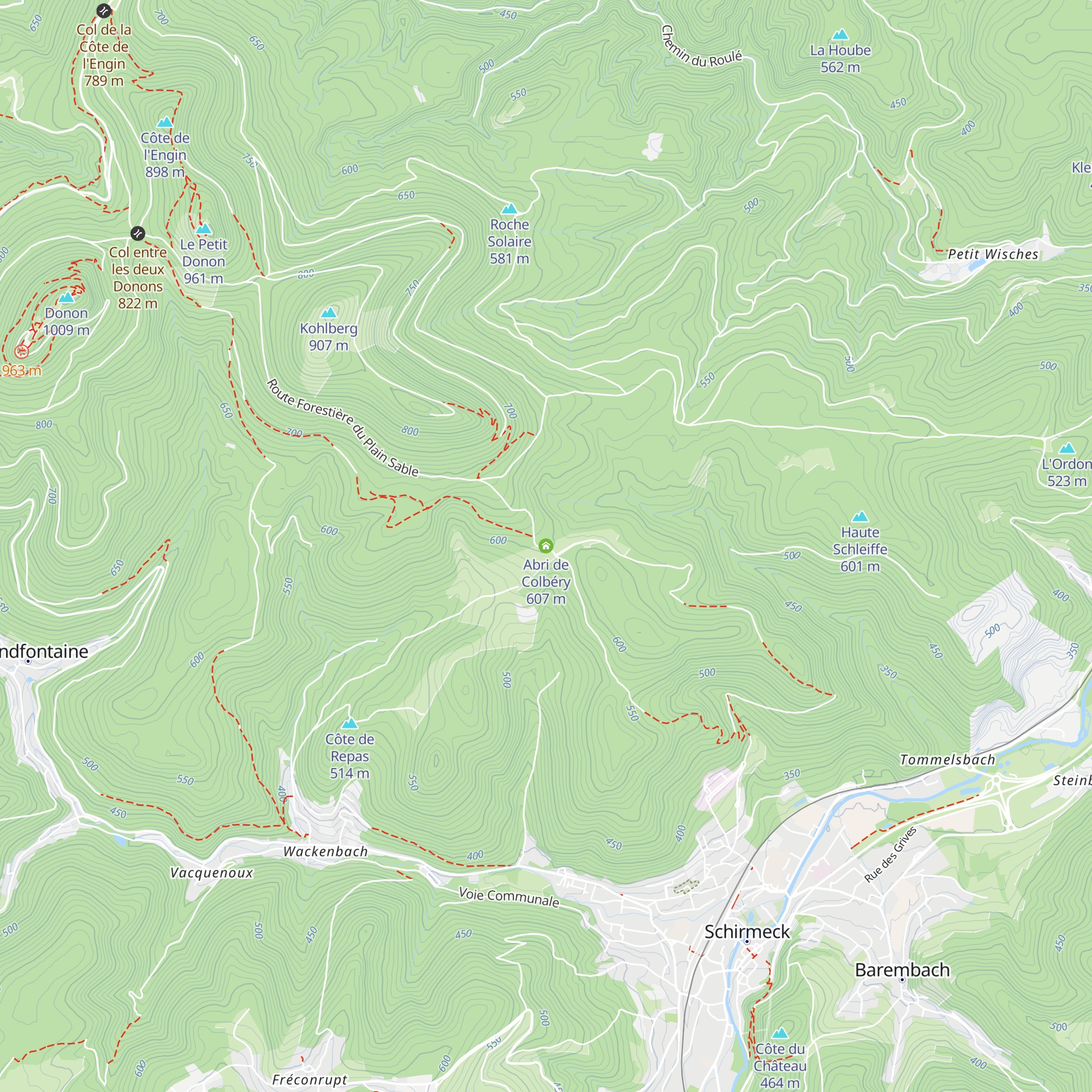 Abri de Colbéry map