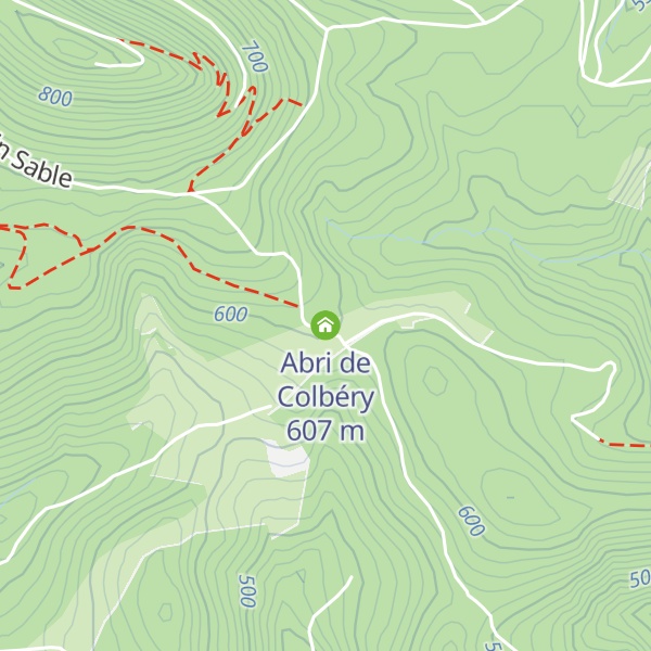 Map of Abri de Colbéry