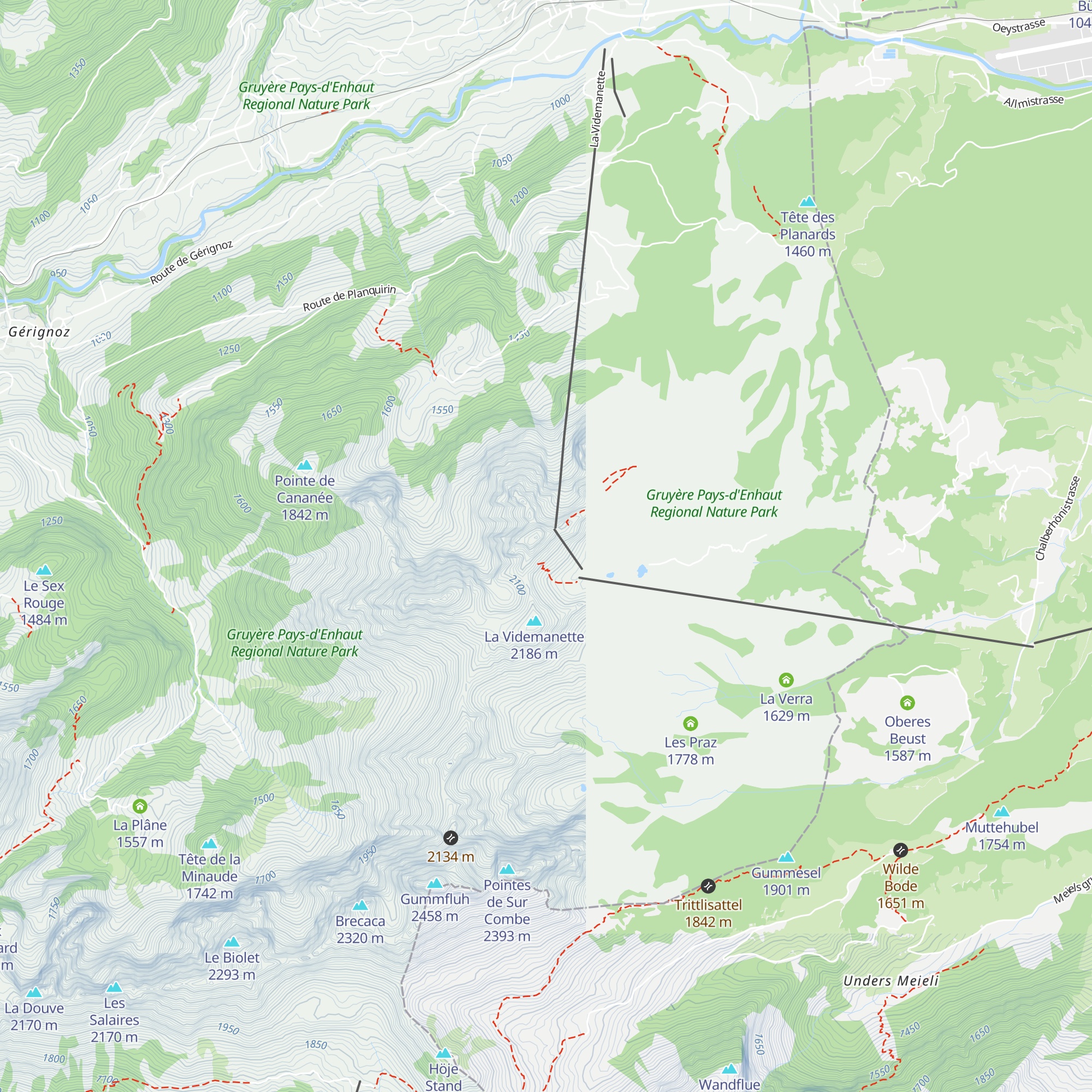 Cabane de la Videmanette map