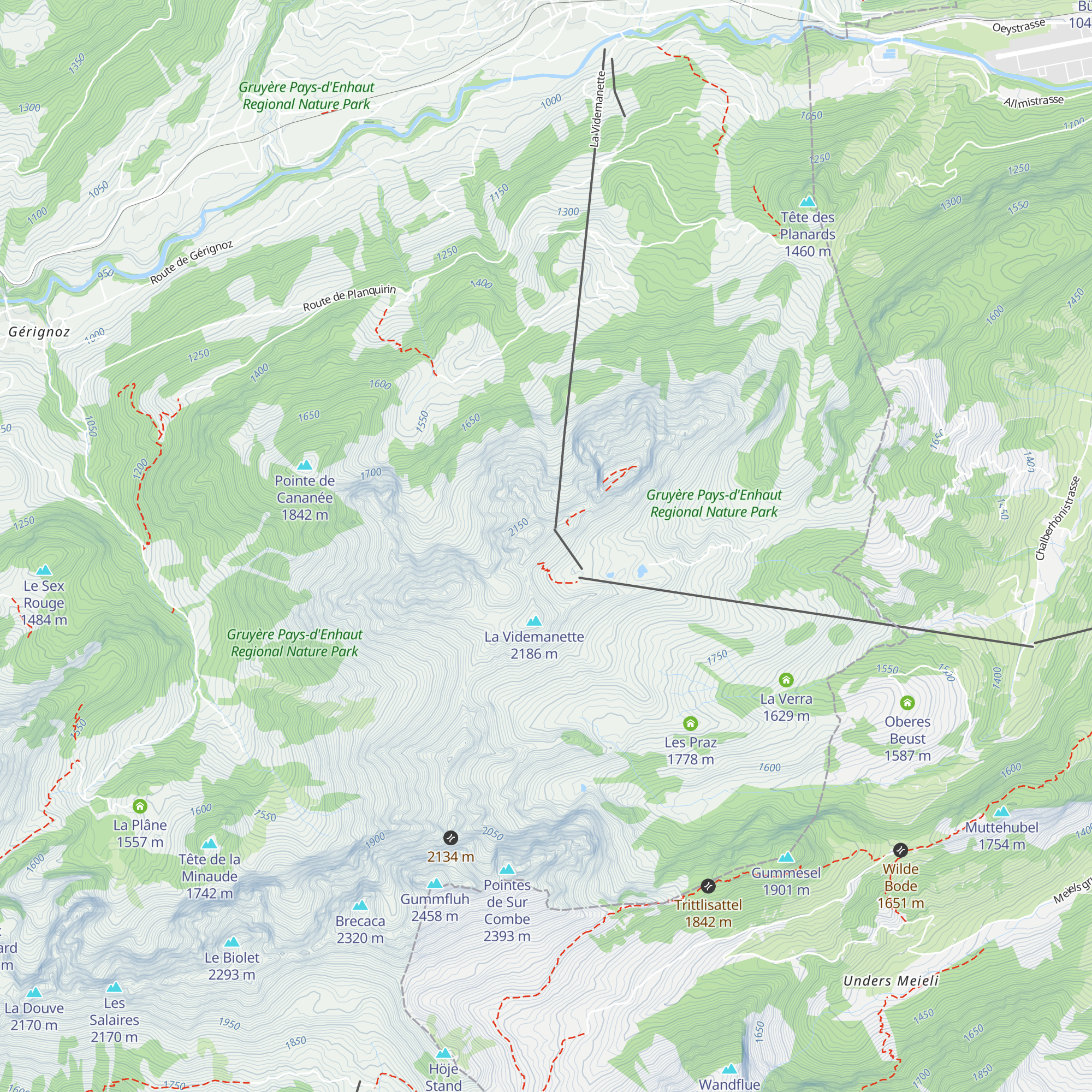 Cabane de la Videmanette map