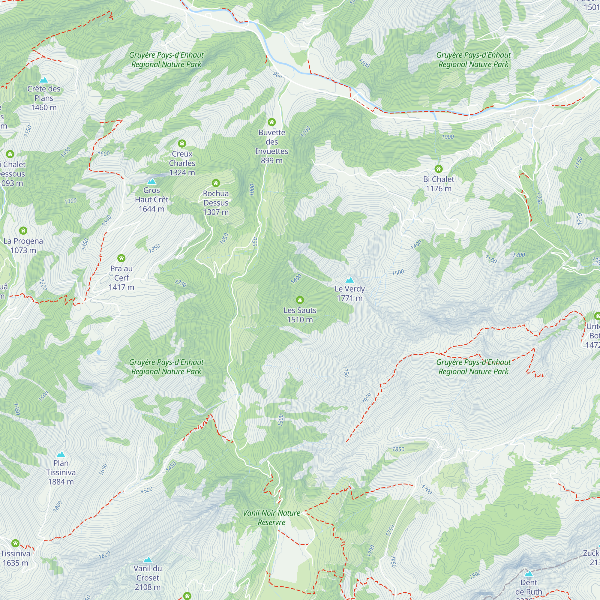 Les Sauts map