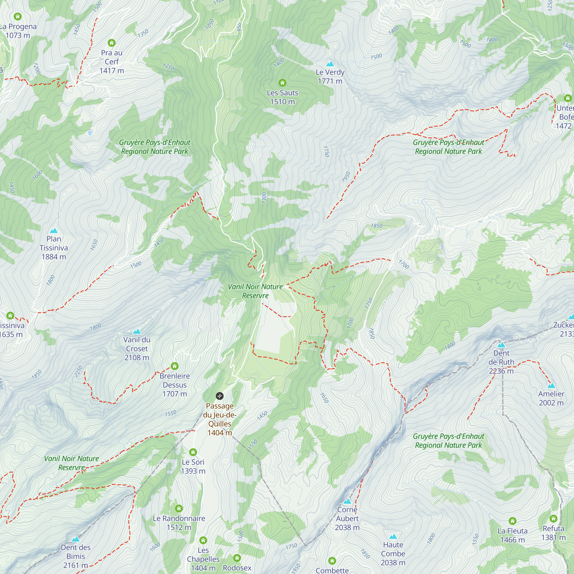 La Féguelena map