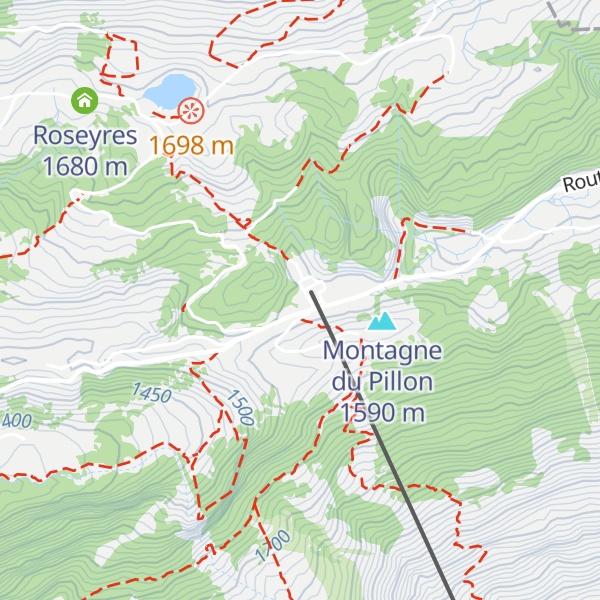 Map of Restaurant du Col du Pillon