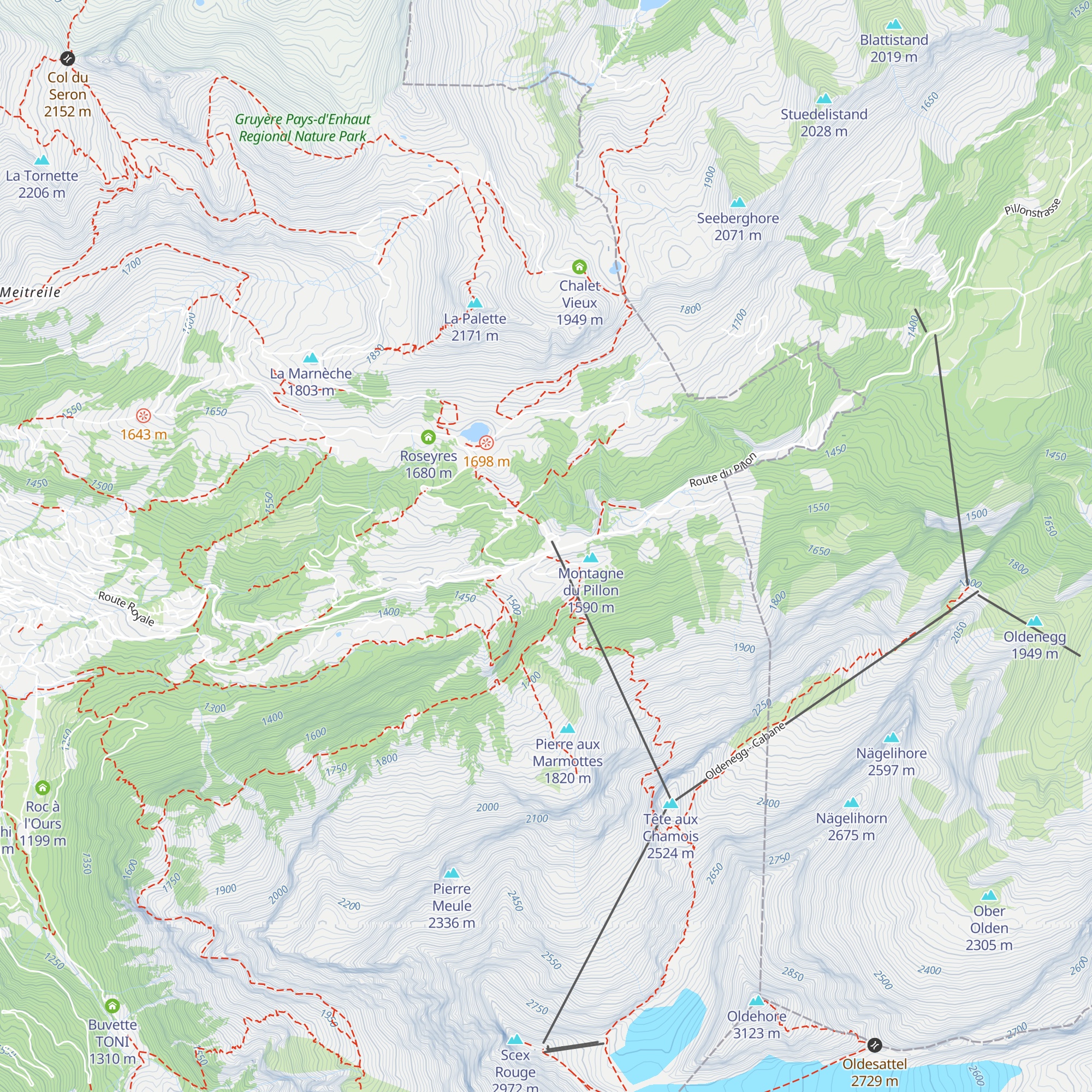 Restaurant du Col du Pillon map
