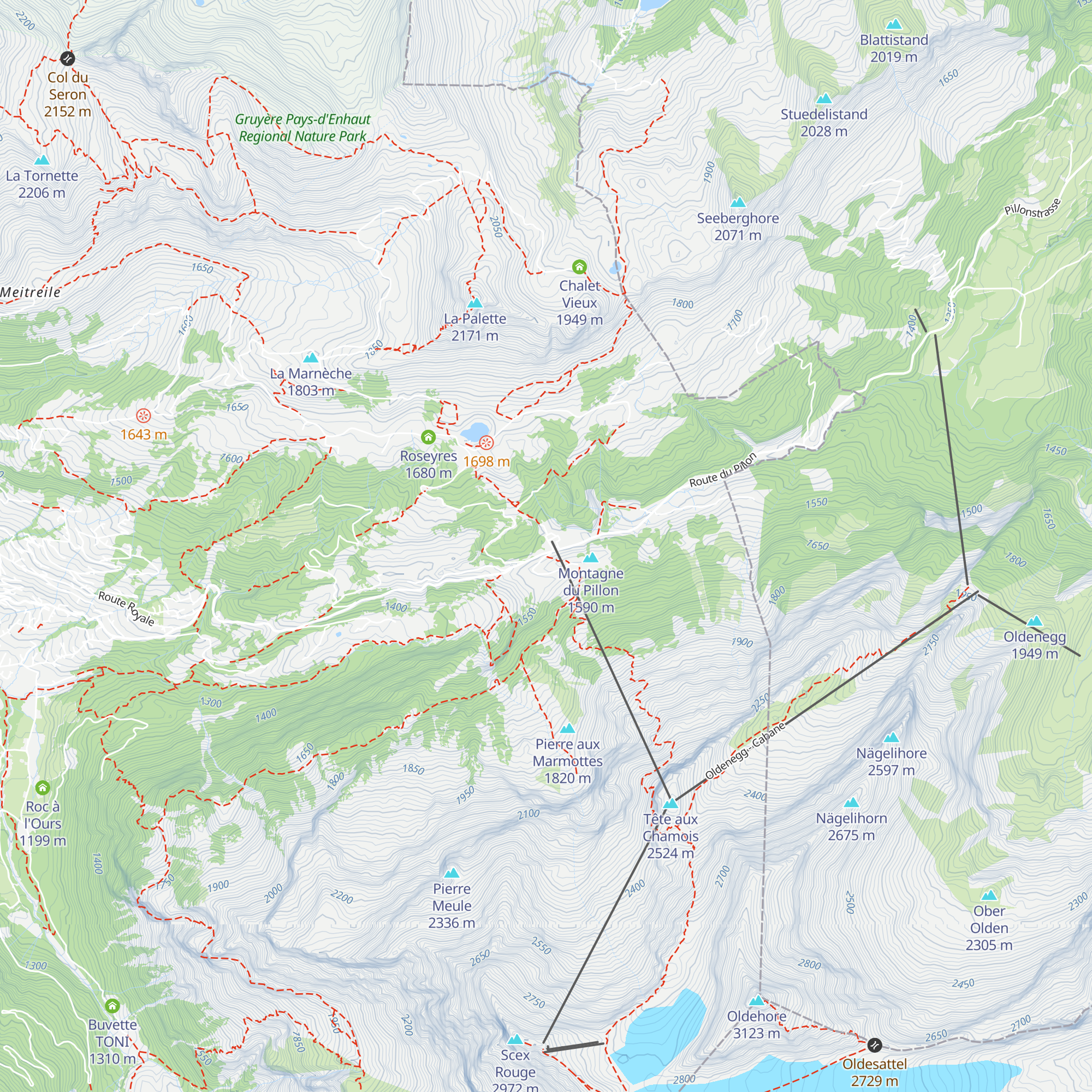 Restaurant du Col du Pillon map