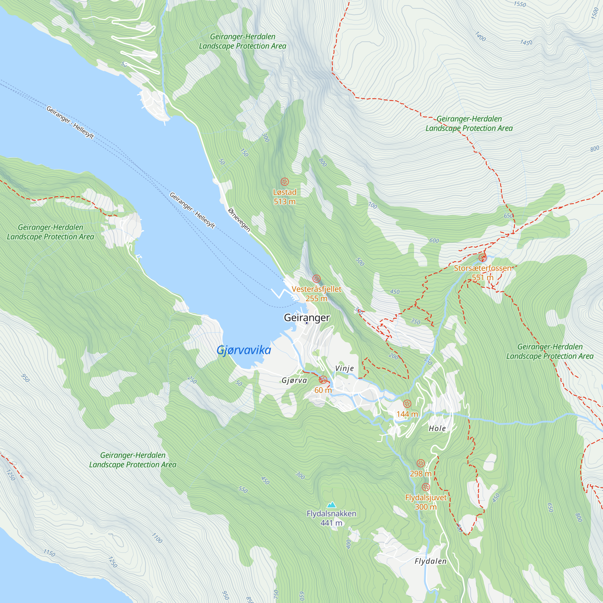 Visit Geiranger: Tours & Activities map