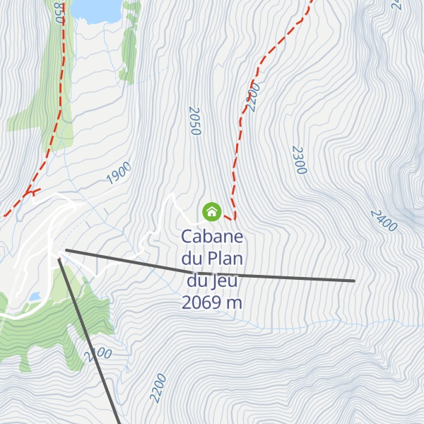 Map of Cabane du Plan du Jeu