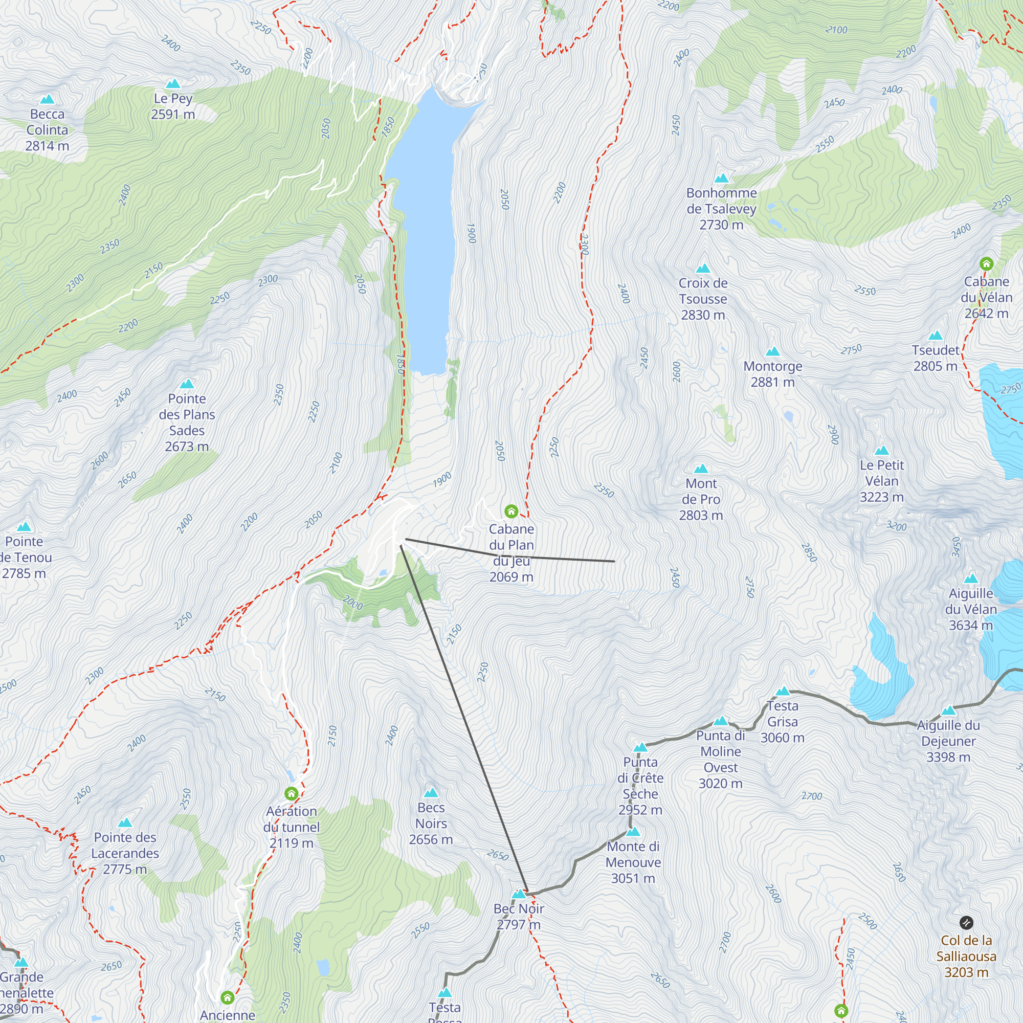 Cabane du Plan du Jeu map