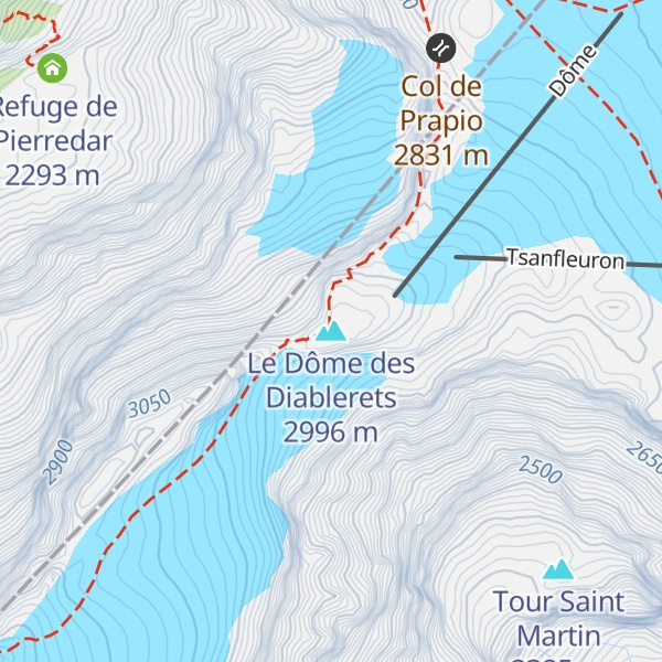Map of Le Dôme des Diablerets