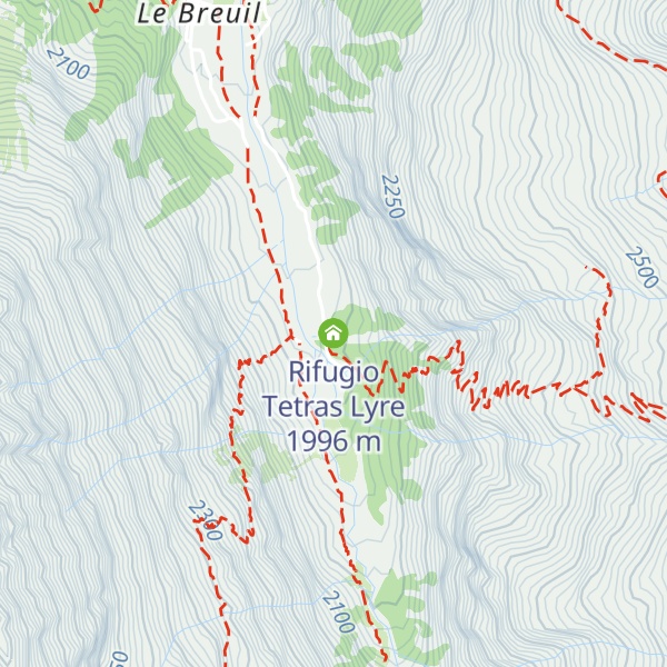 Map of Rifugio Tetras Lyre