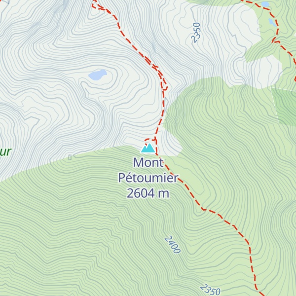 Map of Mont Pétoumier