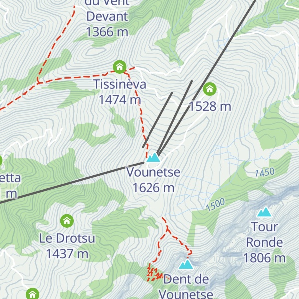 Map of Les Dents-Vertes