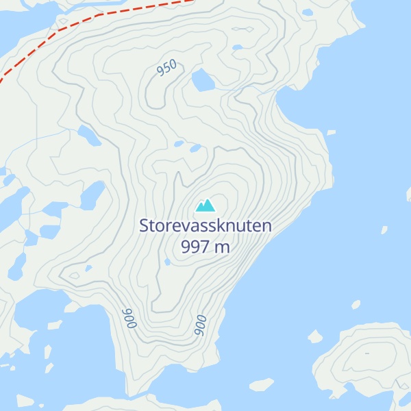 Map of Storevassknuten