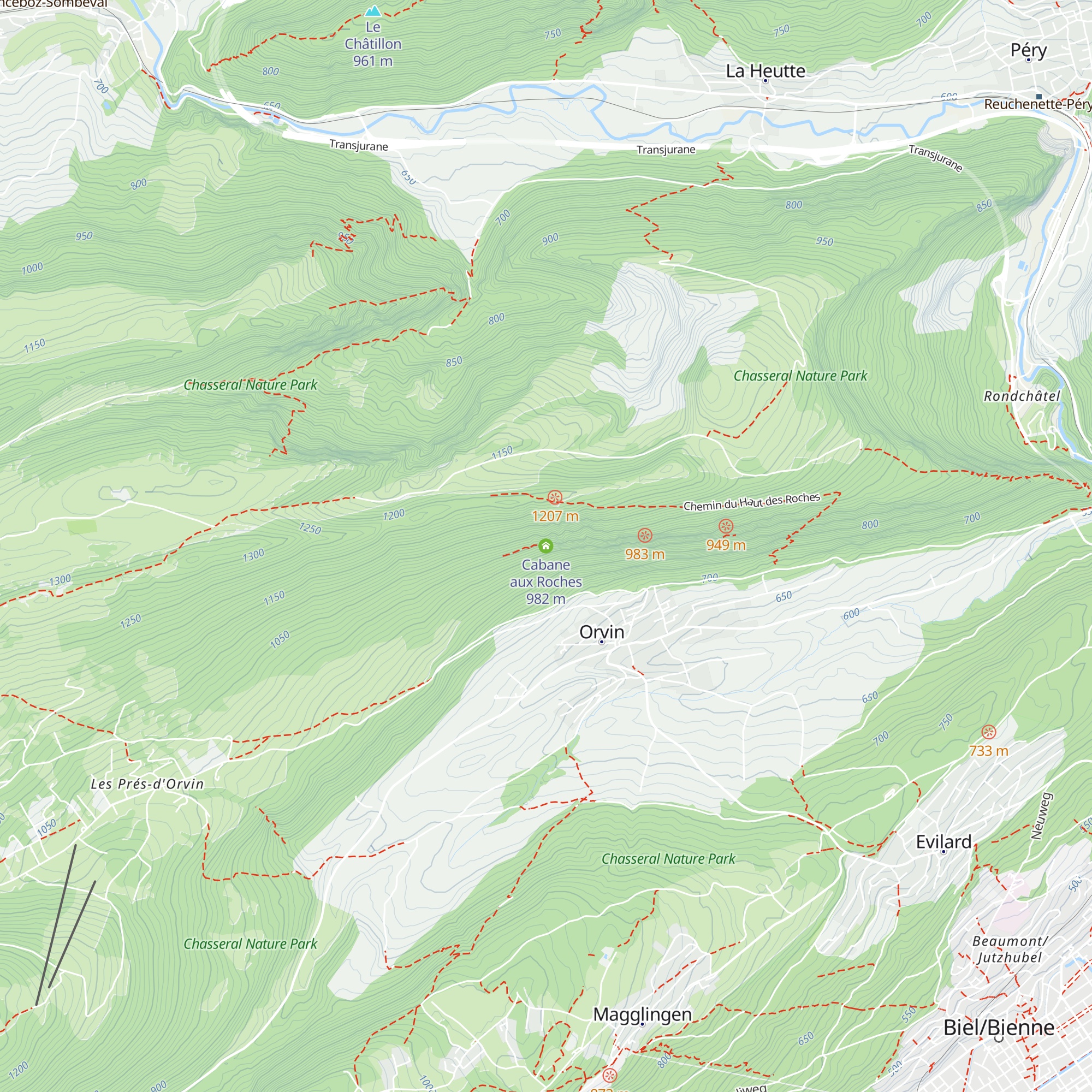 Cabane aux Roches map