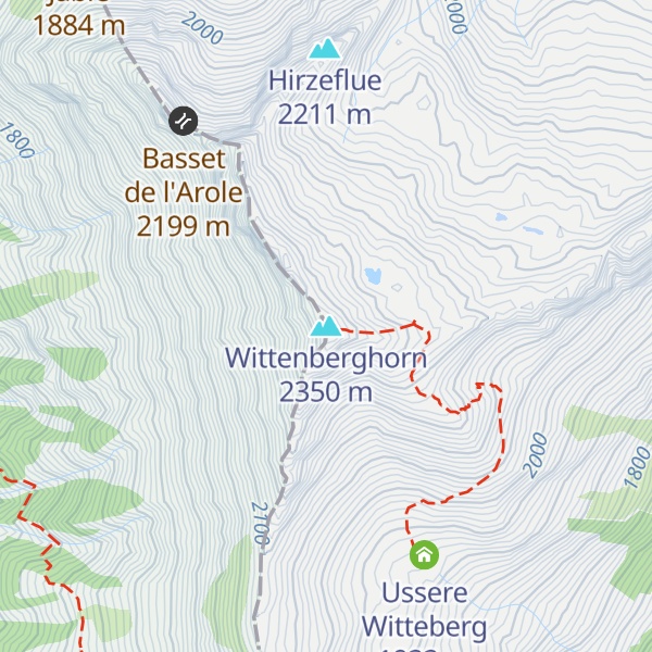 Map of Wittenberghorn