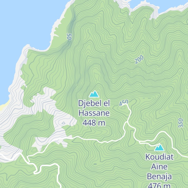 Map of Djebel el Hassane