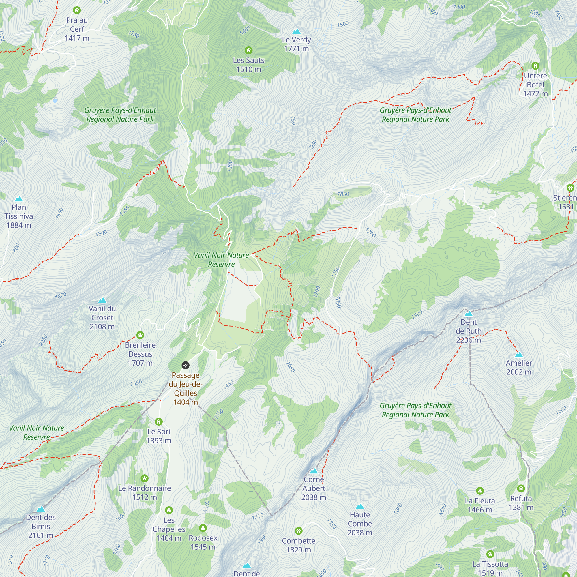 Le Revers map