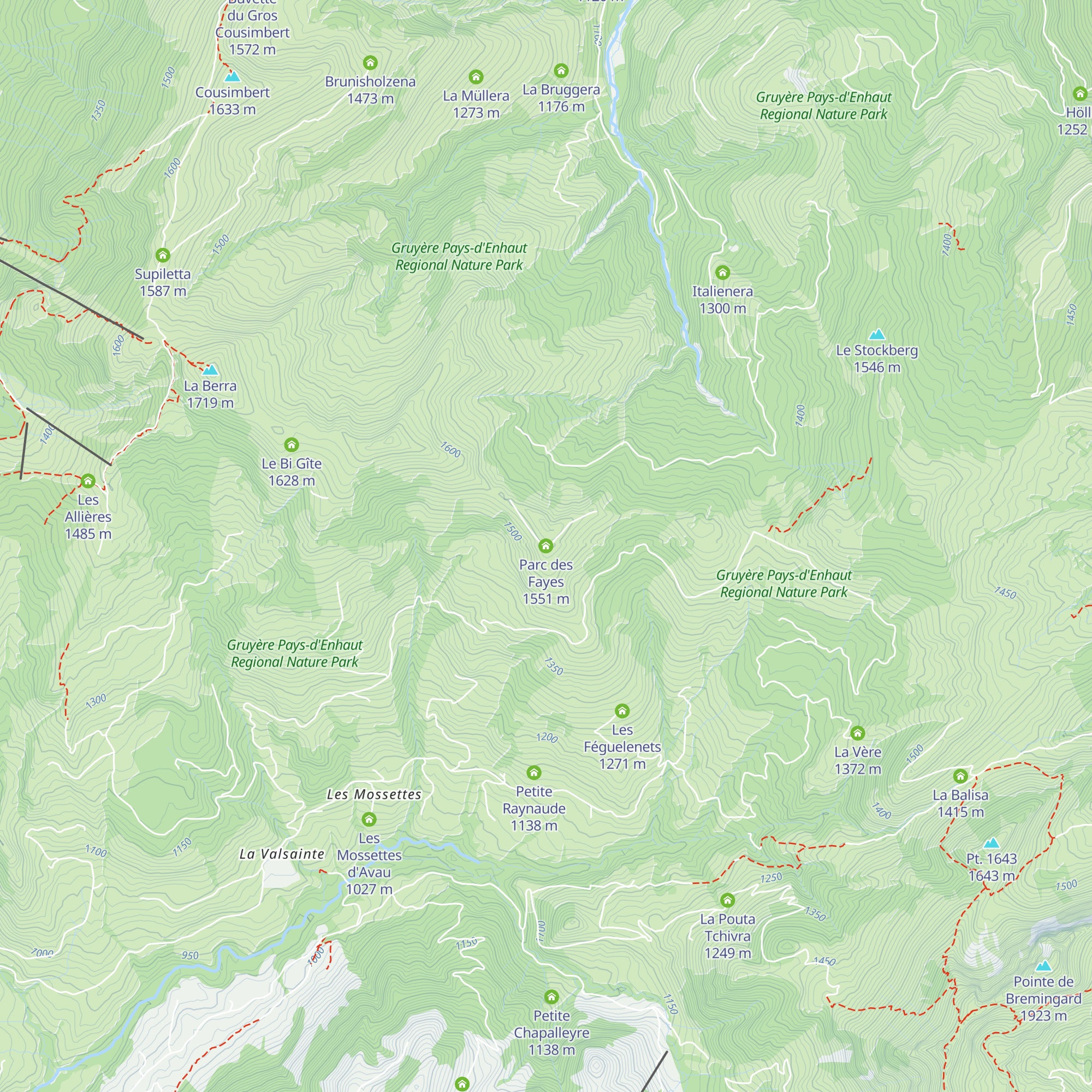 Parc des Fayes map