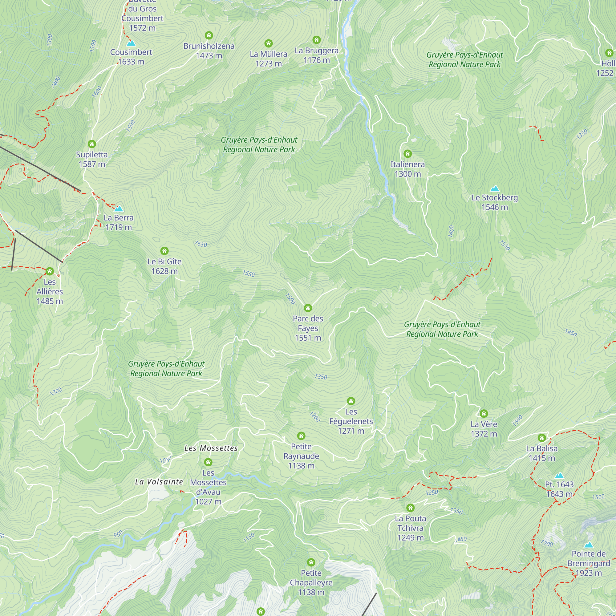 Parc des Fayes map