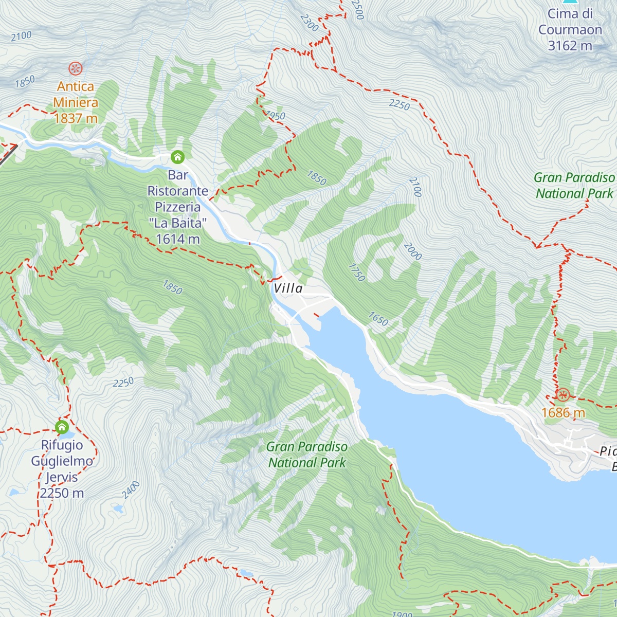 Rifugio Massimo Mila map