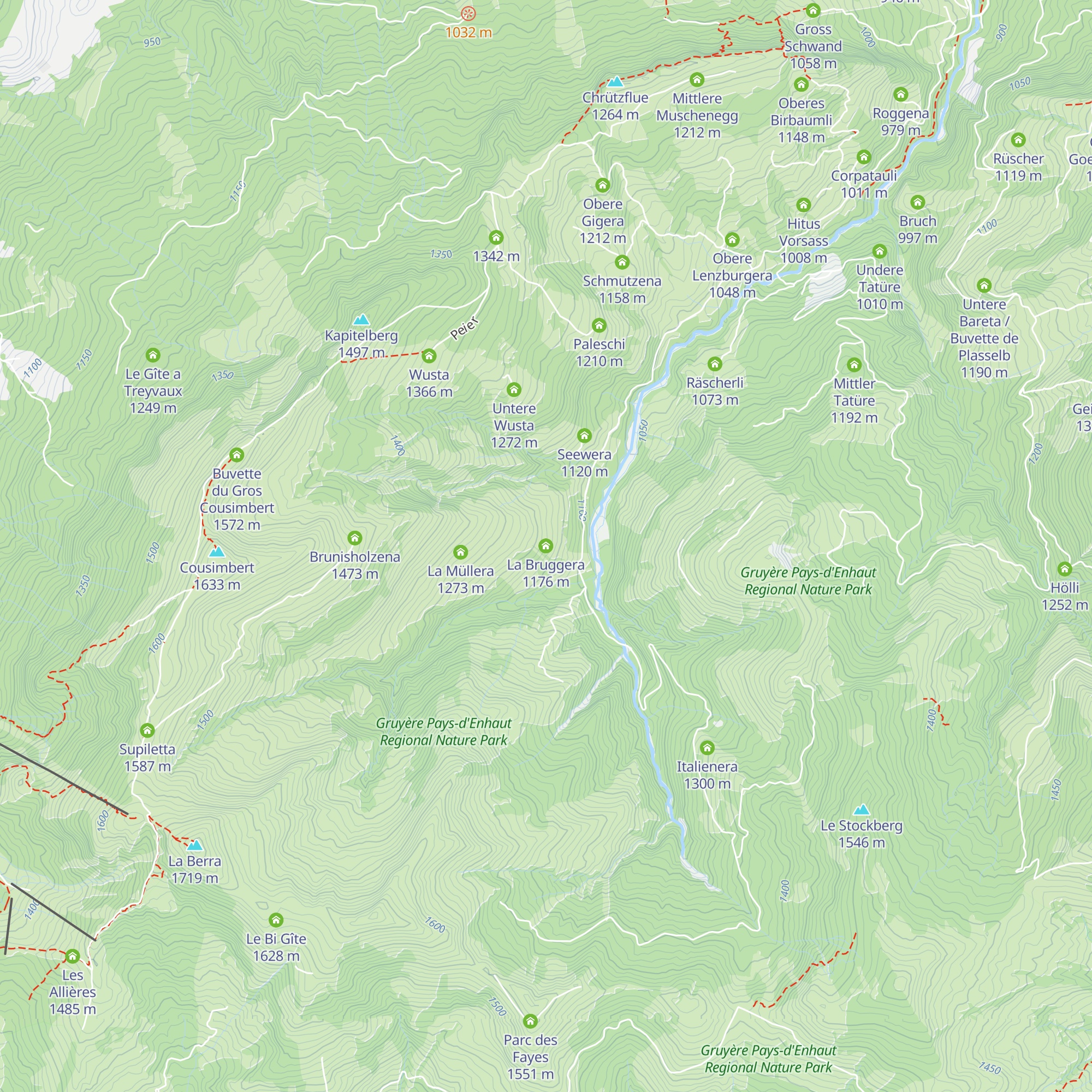 La Bruggera map