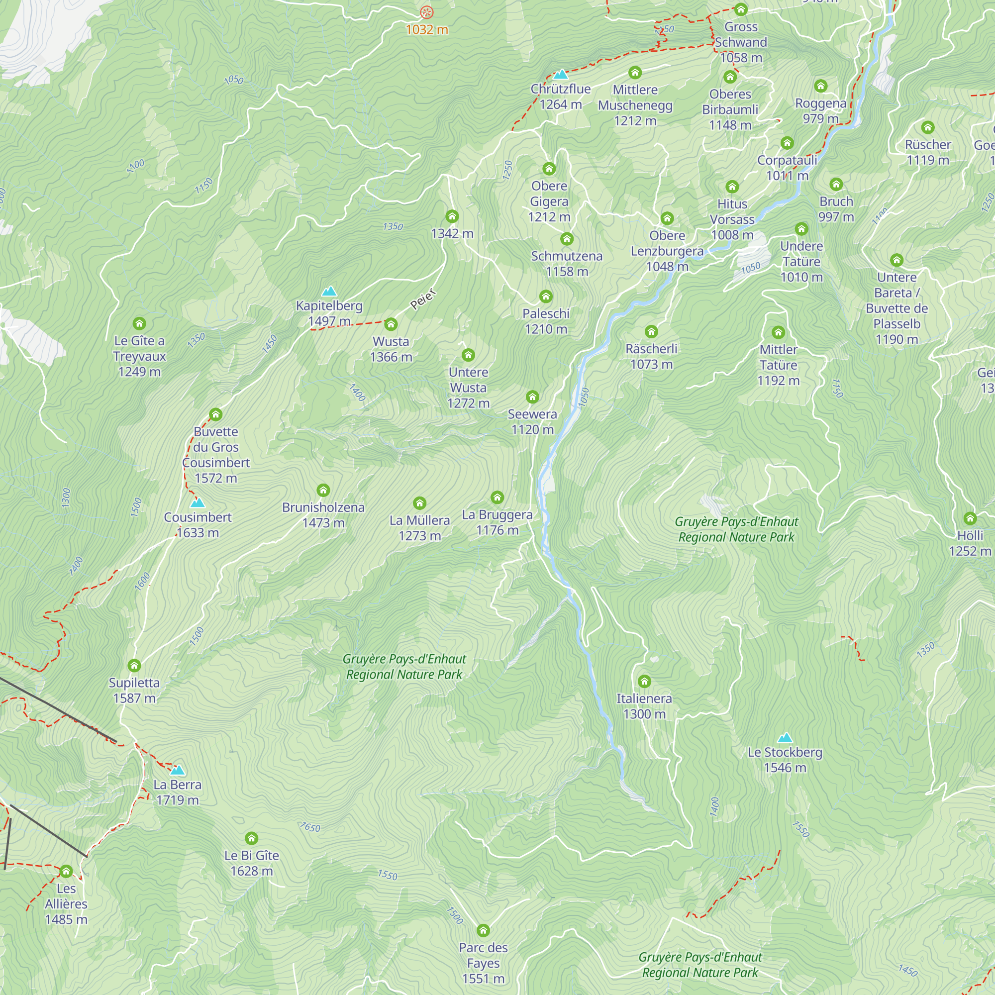 La Bruggera map