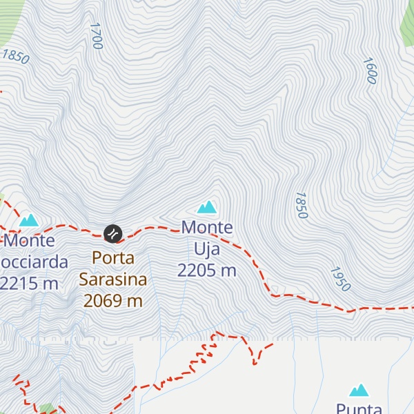 Map of Monte Uja