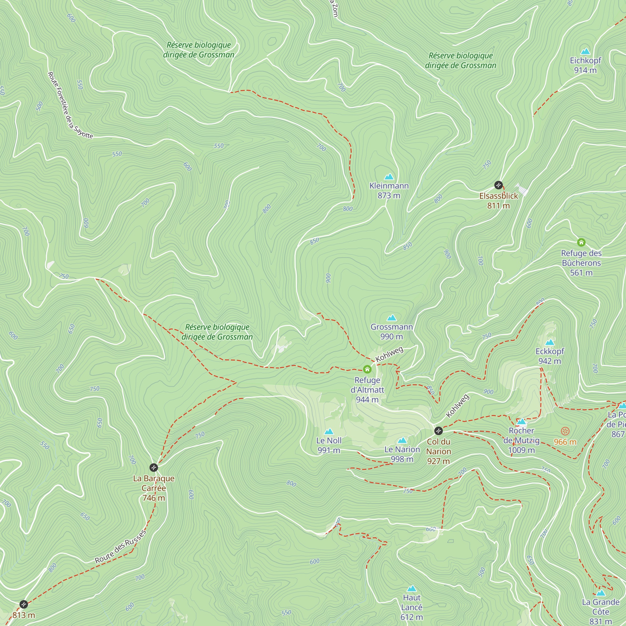 Refuge du Grossmann map