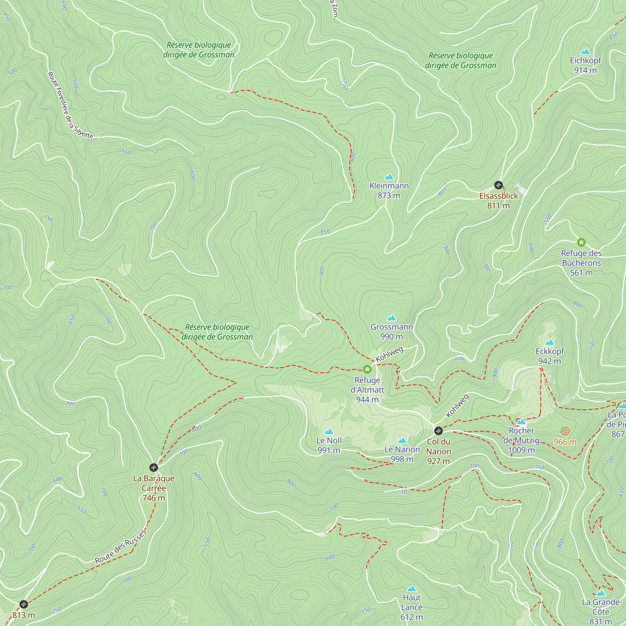 Refuge du Grossmann map