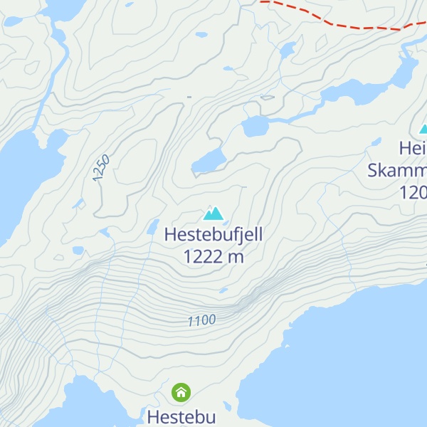 Map of Hestebufjell