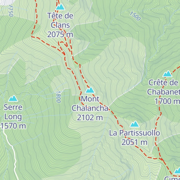 Map of Mont Chalancha