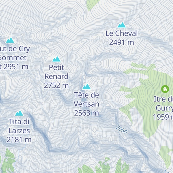 Map of Tête de Vertsan