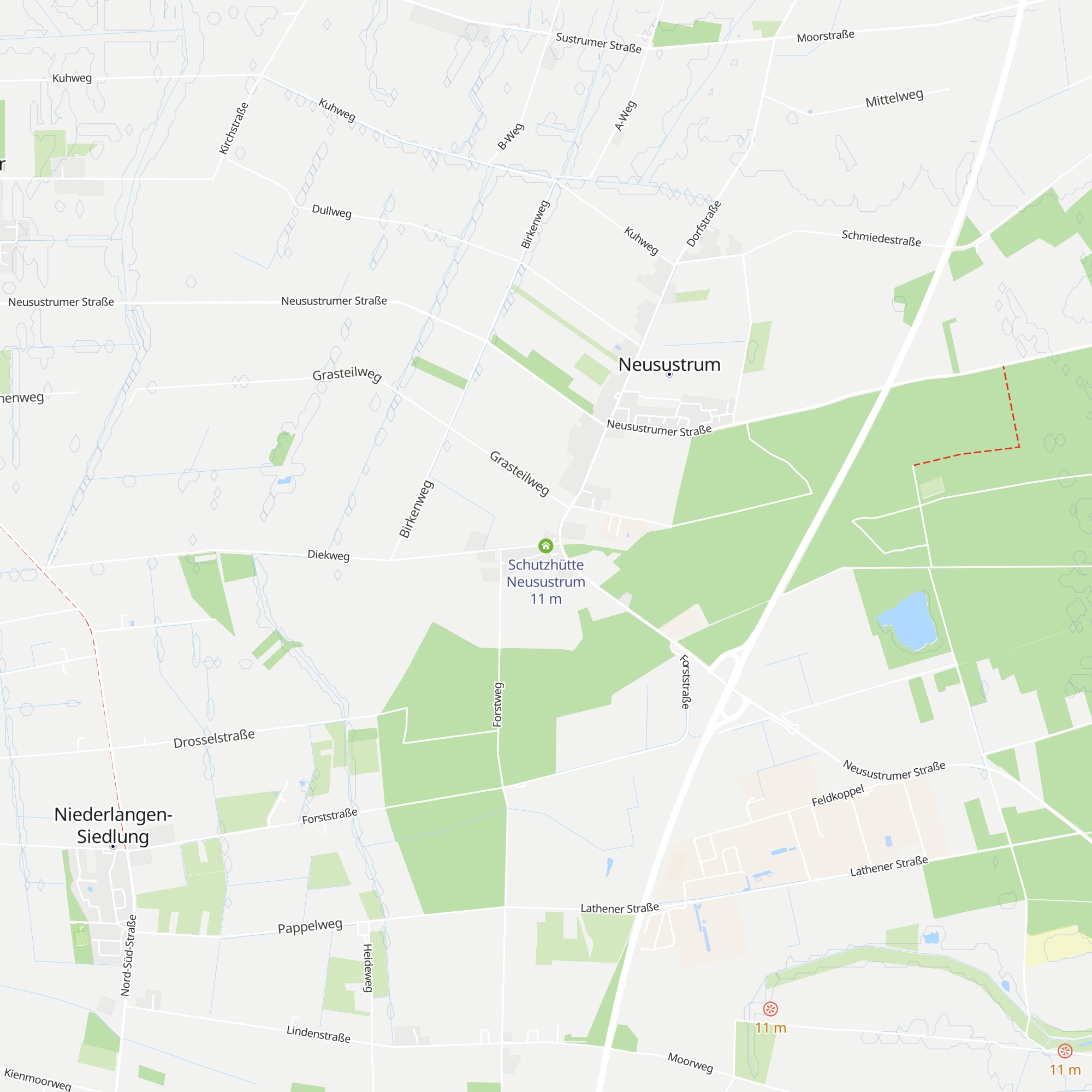 Schutzhütte Neusustrum map