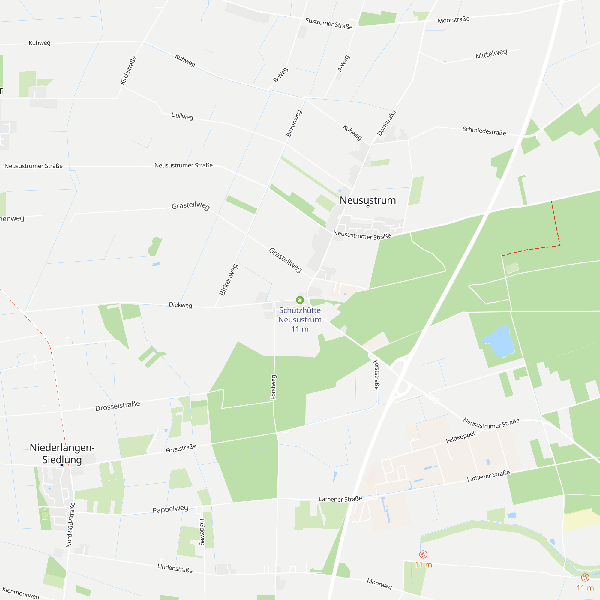 Schutzhütte Neusustrum map