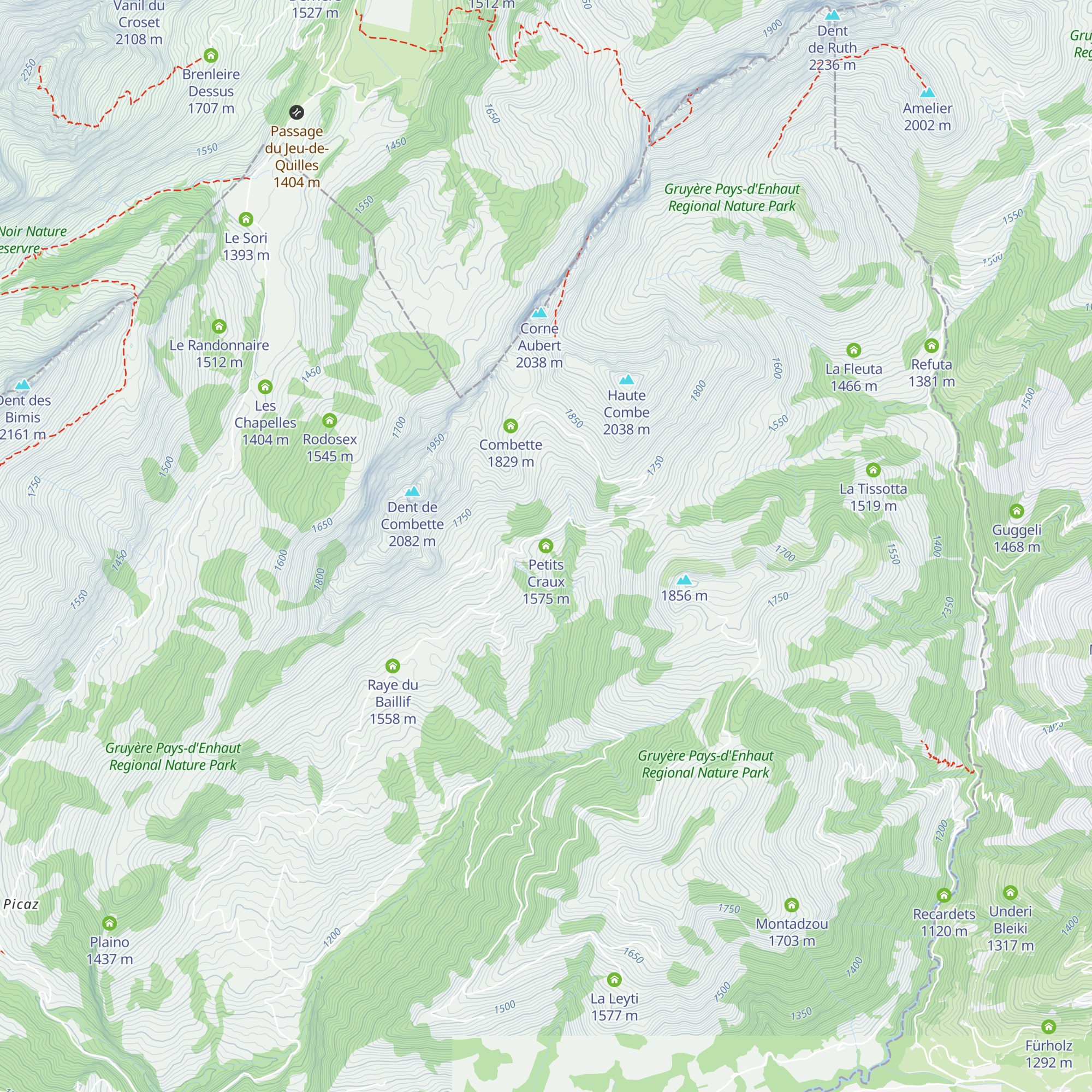 Petits Craux map