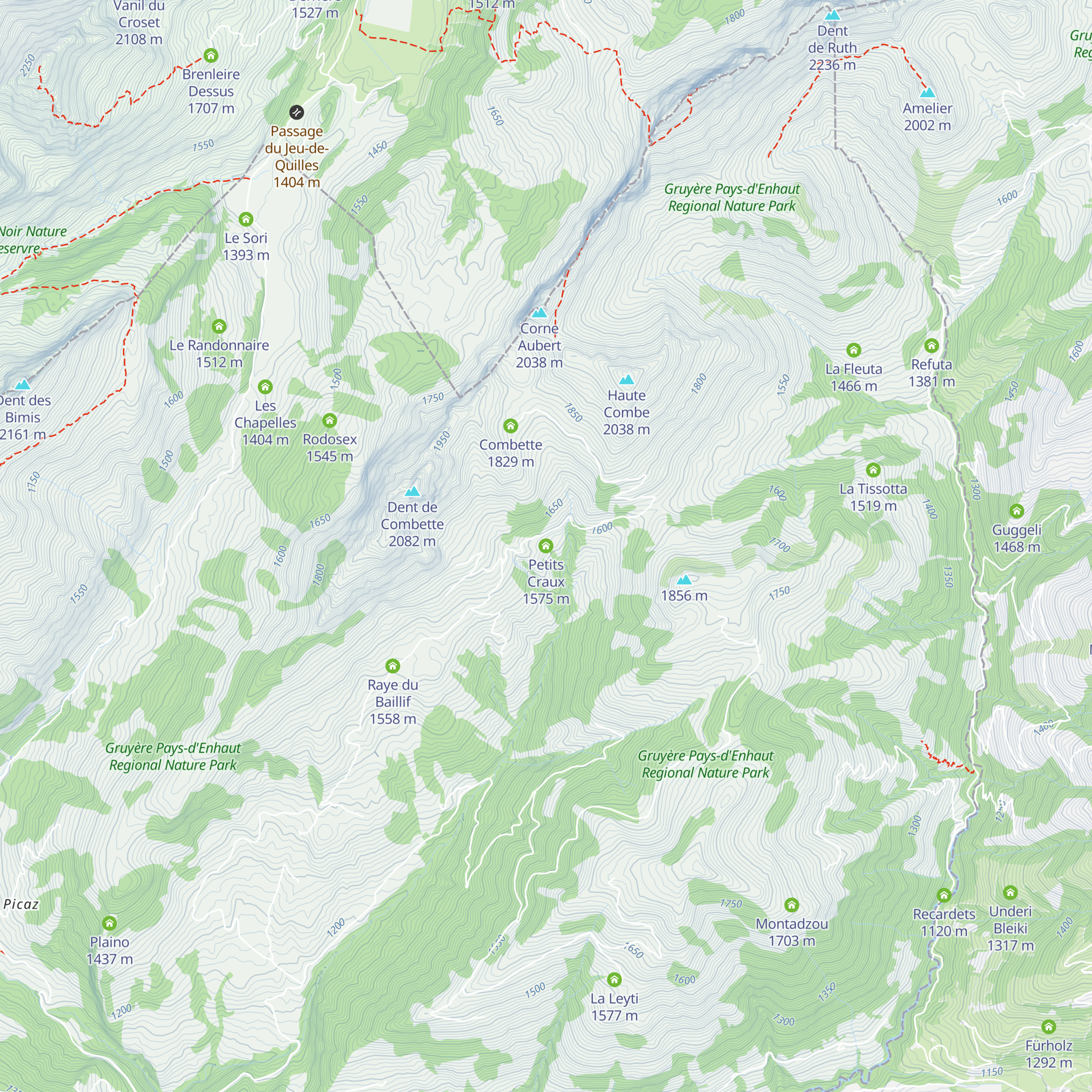 Petits Craux map