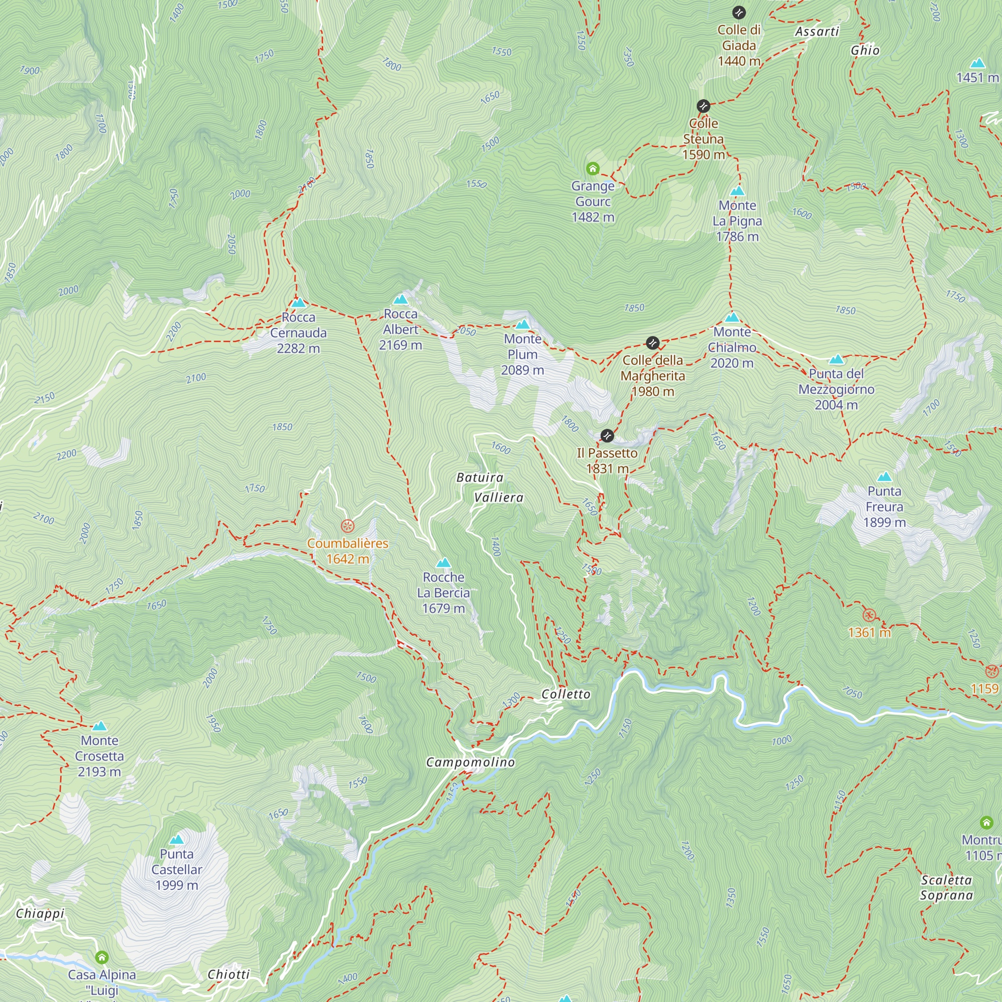 Rifugio Valliera map