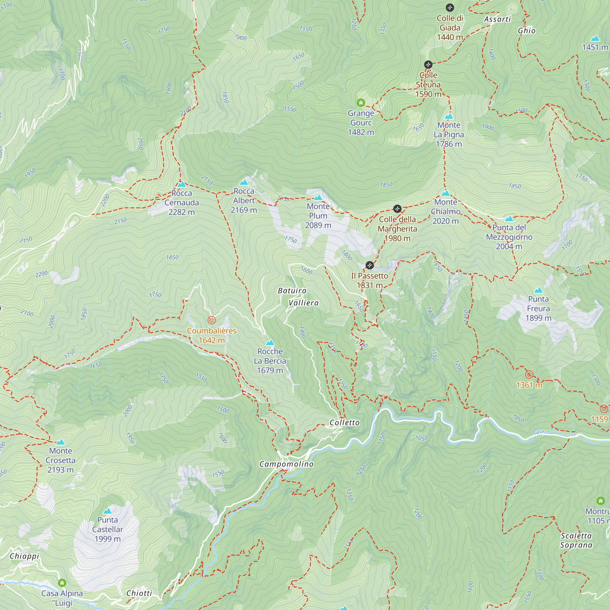 Rifugio Valliera map