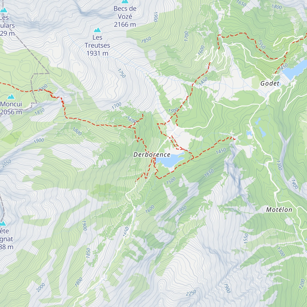 Refuge du Lac map