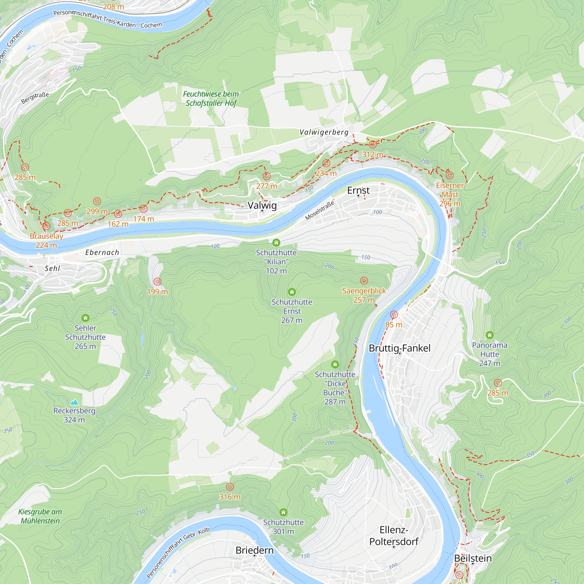 Schutzhütte Ernst map