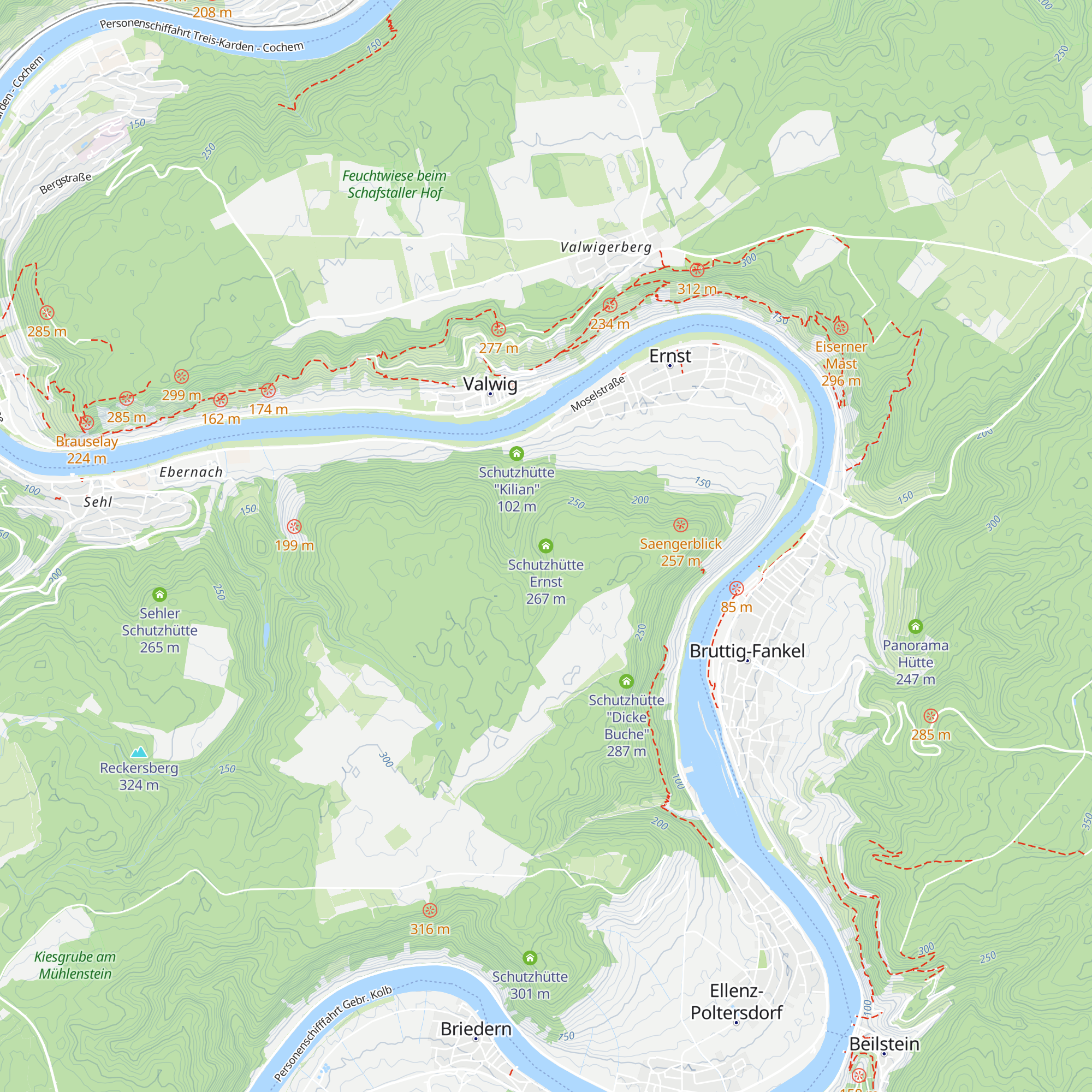 Schutzhütte Ernst map