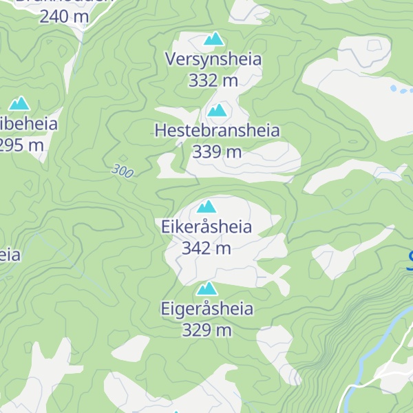 Map of Eikeråsheia