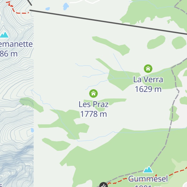 Map of Les Praz