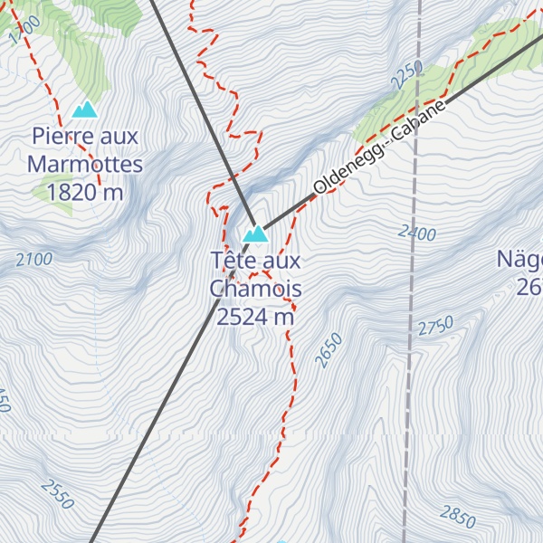 Map of Cabane des Diablerets
