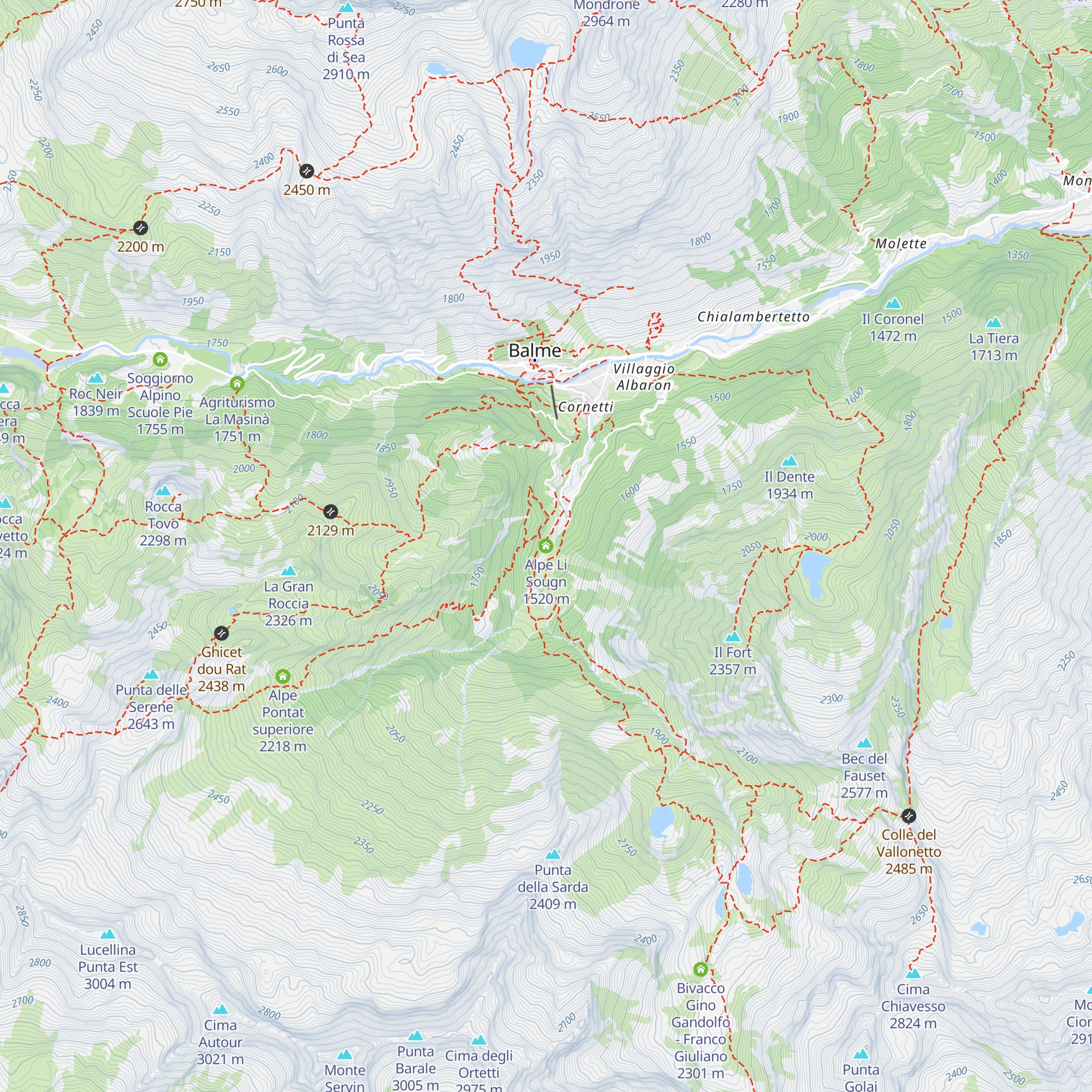 Alpe Li Sougn map
