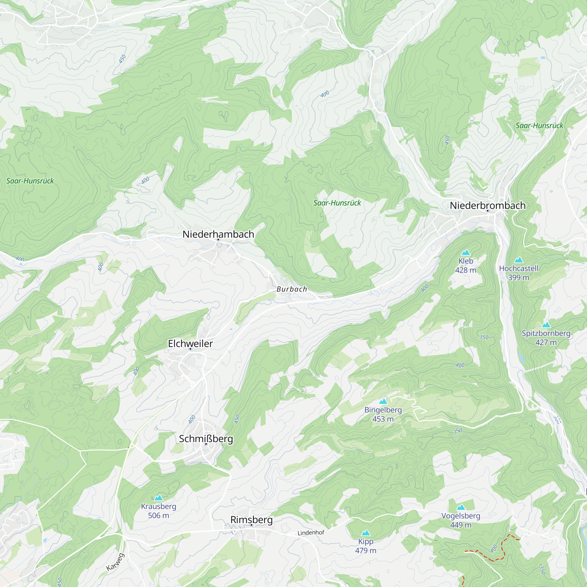 Burbacher Dreschplatzhütte map