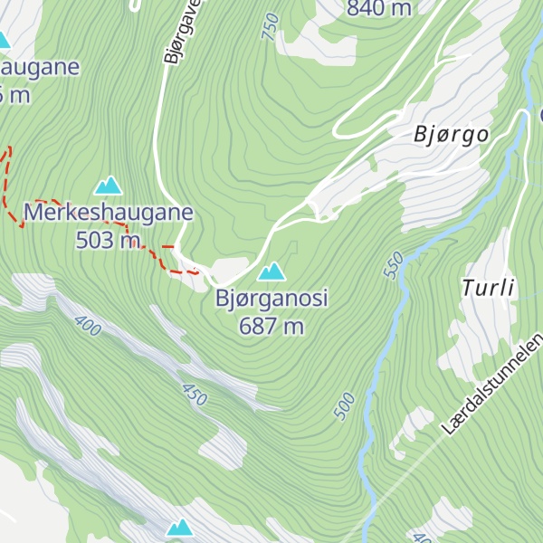 Map of Bjørganosi