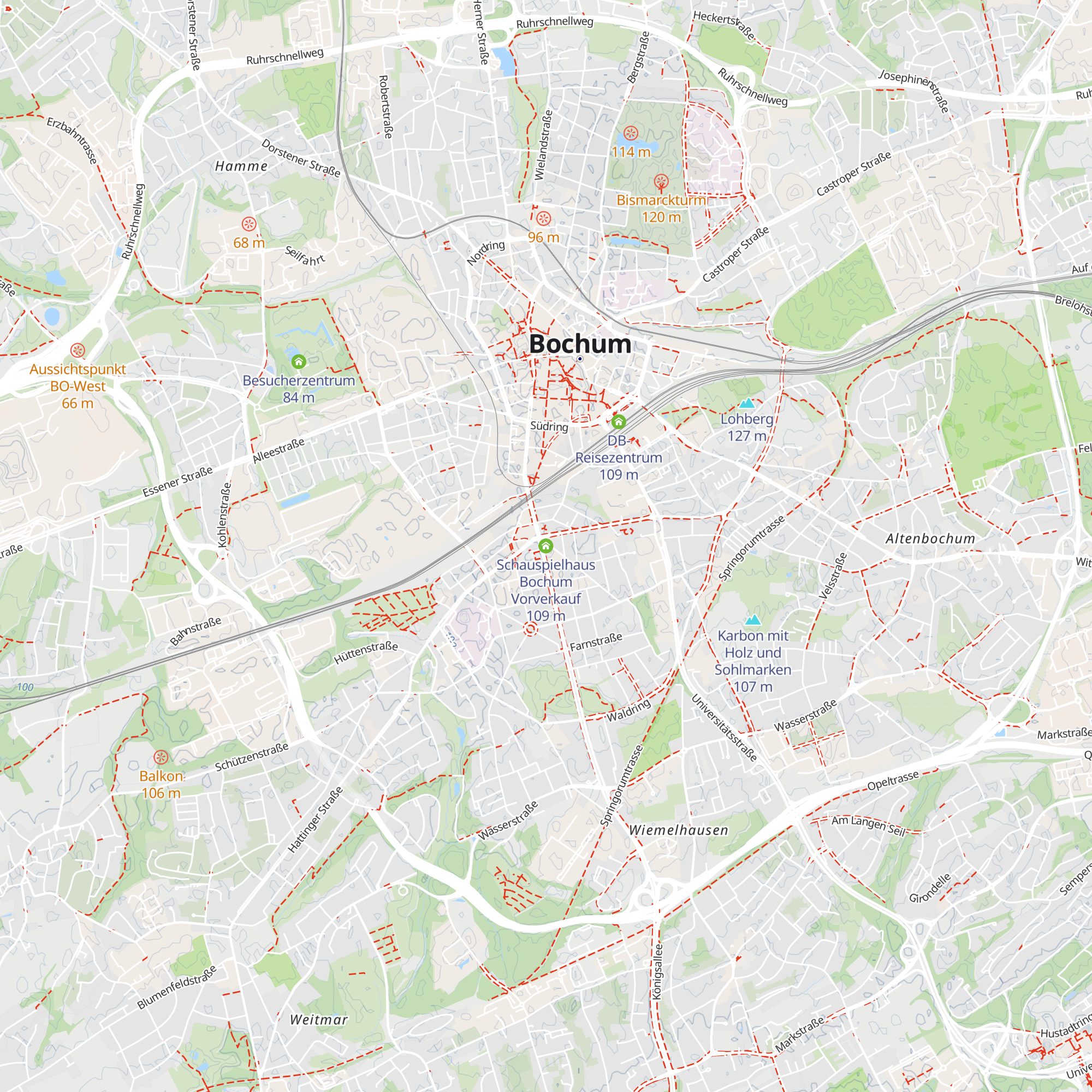 Schauspielhaus Bochum Vorverkauf map