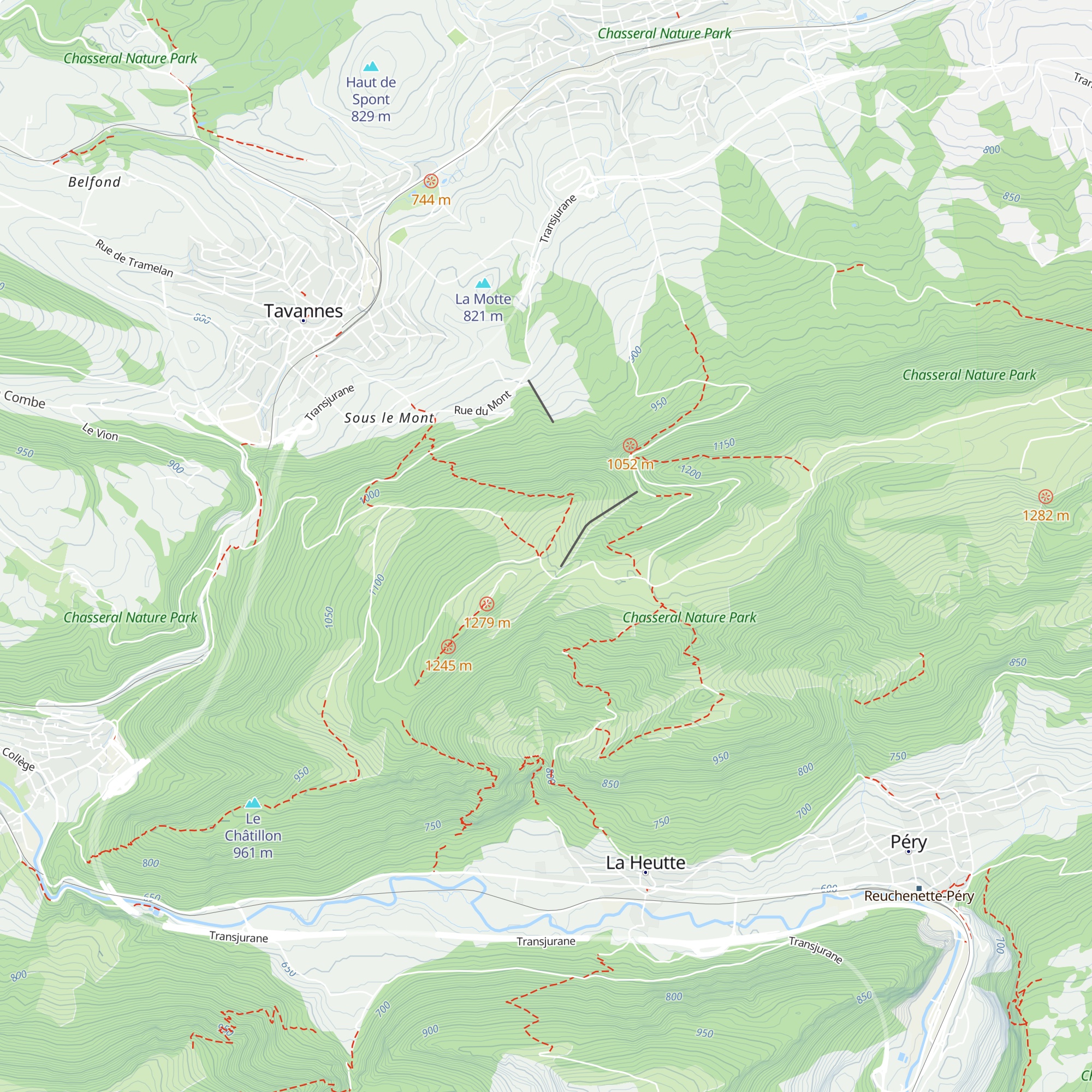 Cabane Montoz map