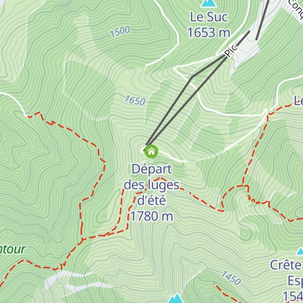 Map of Départ des luges d'été